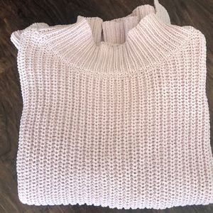 Pale pink Mock neck pink sweater